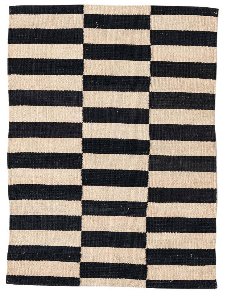 Detail image of 2' 7 x 3' 10 Hand Woven Kilim Modern Wool Rug