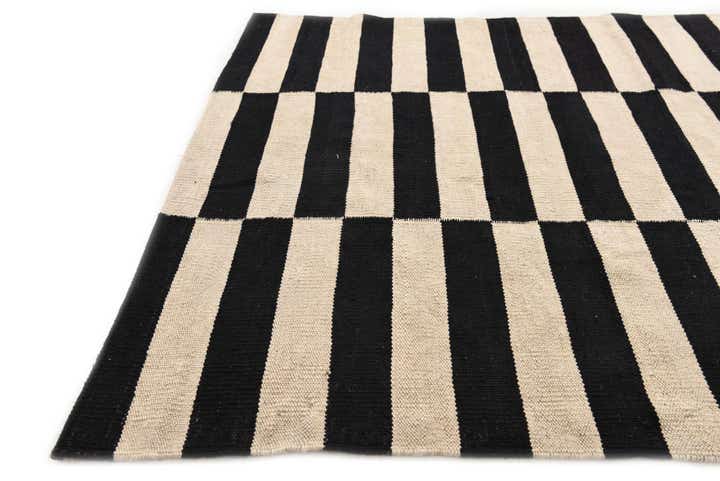 3' 4 x 4' 10 Hand Woven Kilim Modern Wool Rug