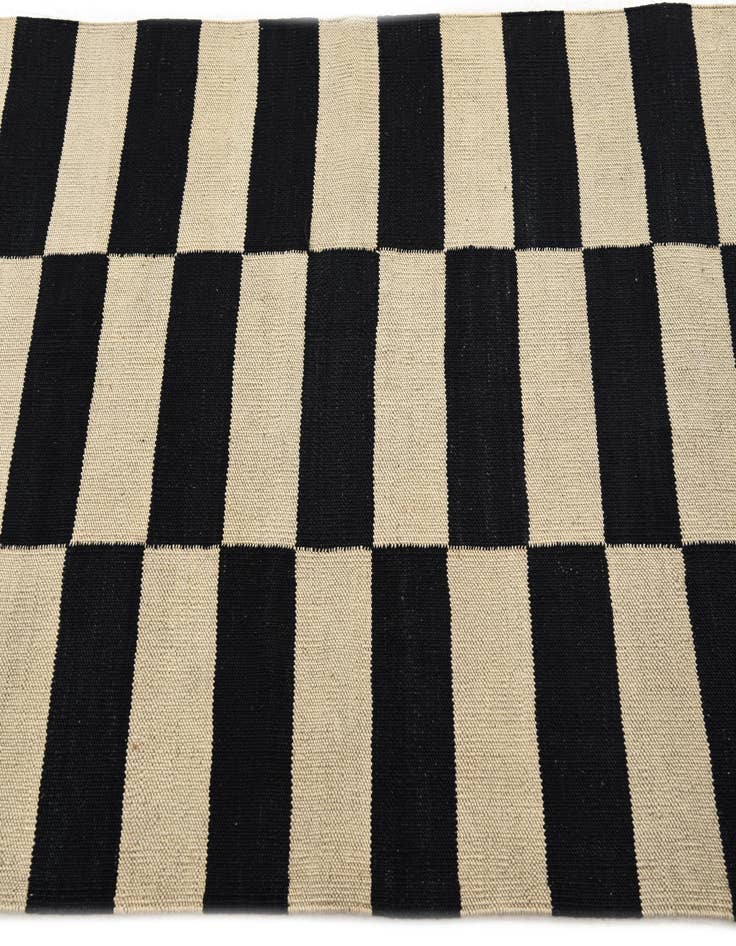 Detail image of 3' 4 x 4' 9  Hand Woven Kilim Modern Wool Rug