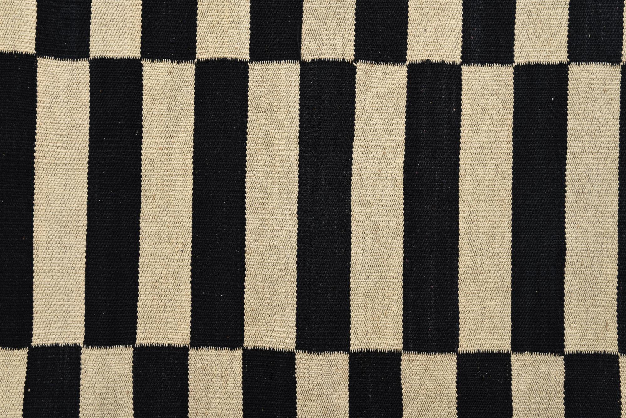 3' 4 x 4' 9 Hand Woven Kilim Modern Wool Rug