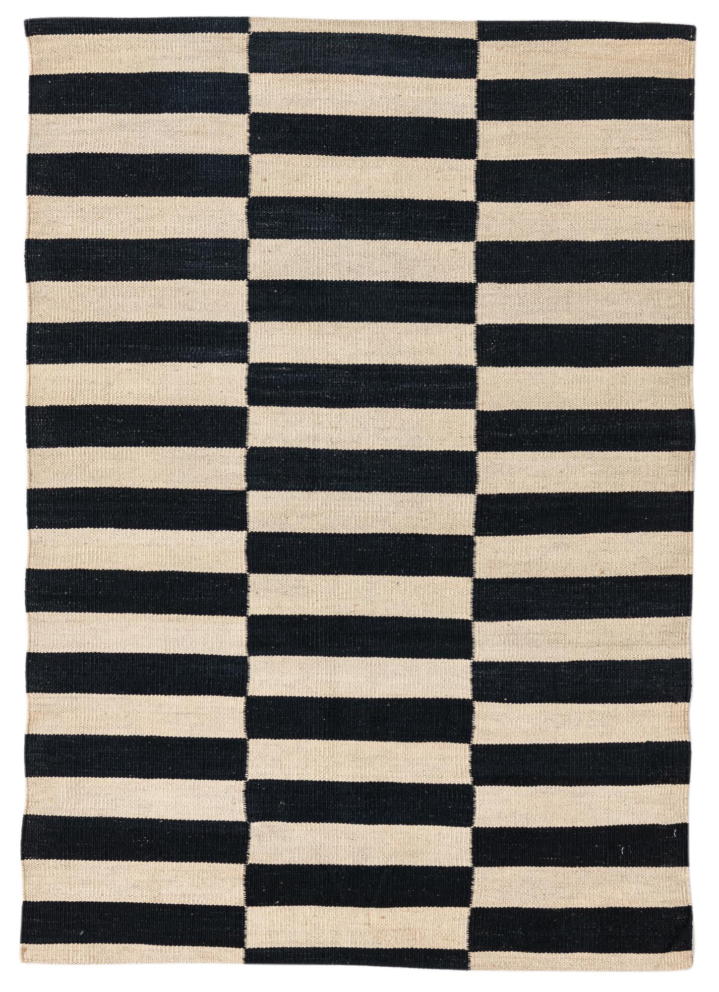 3' 4 x 4' 9 Hand Woven Kilim Modern Wool Rug