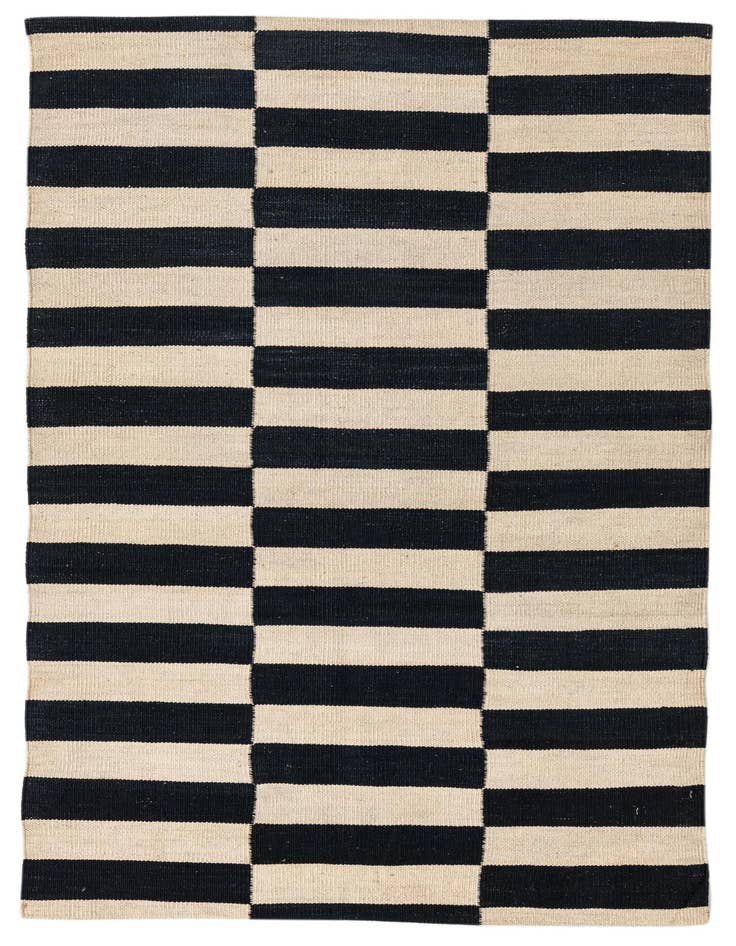 Detail image of 3' 4 x 4' 9 Hand Woven Kilim Modern Wool Rug