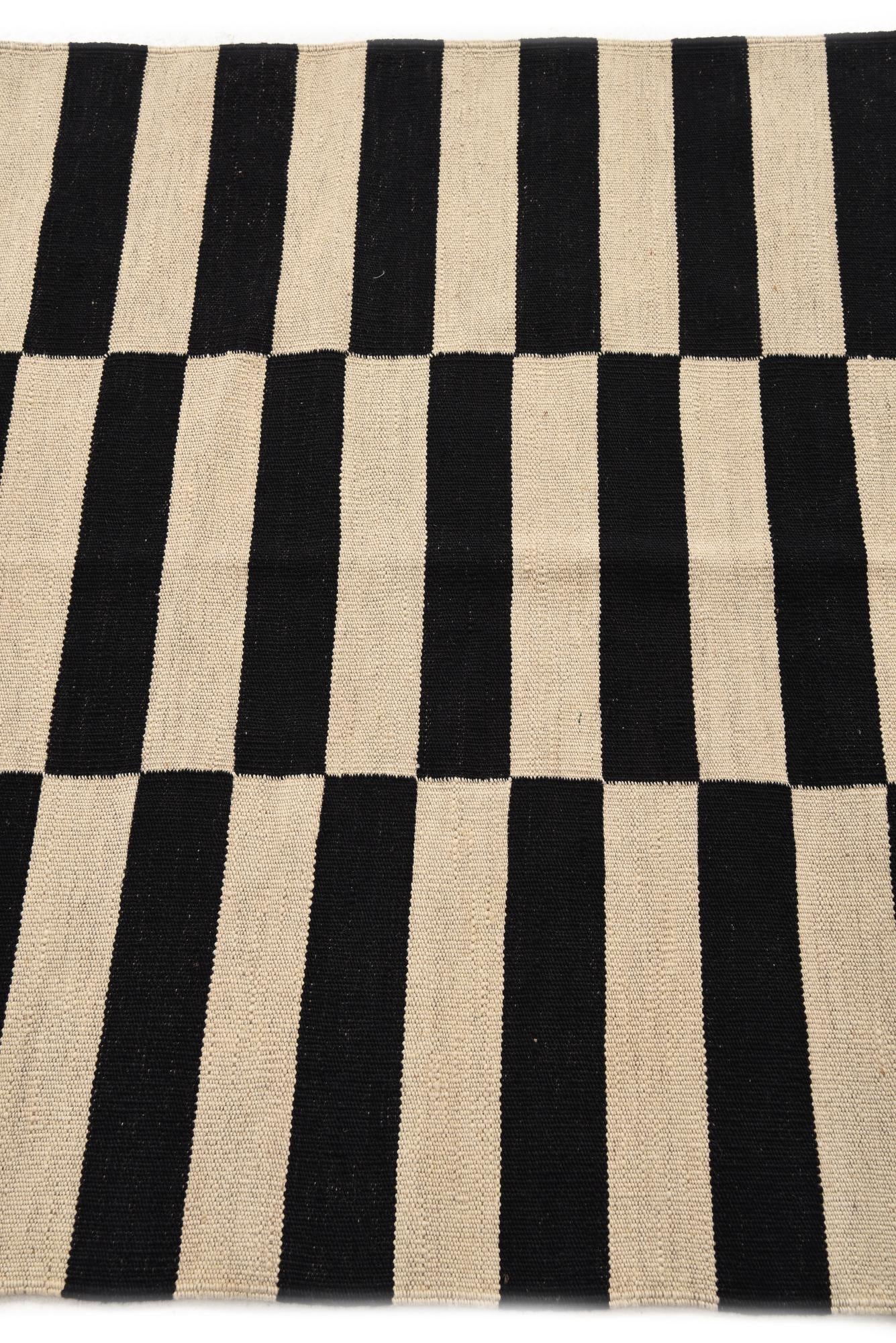 3' 4 x 5' 1 Hand Woven Kilim Modern Wool Rug