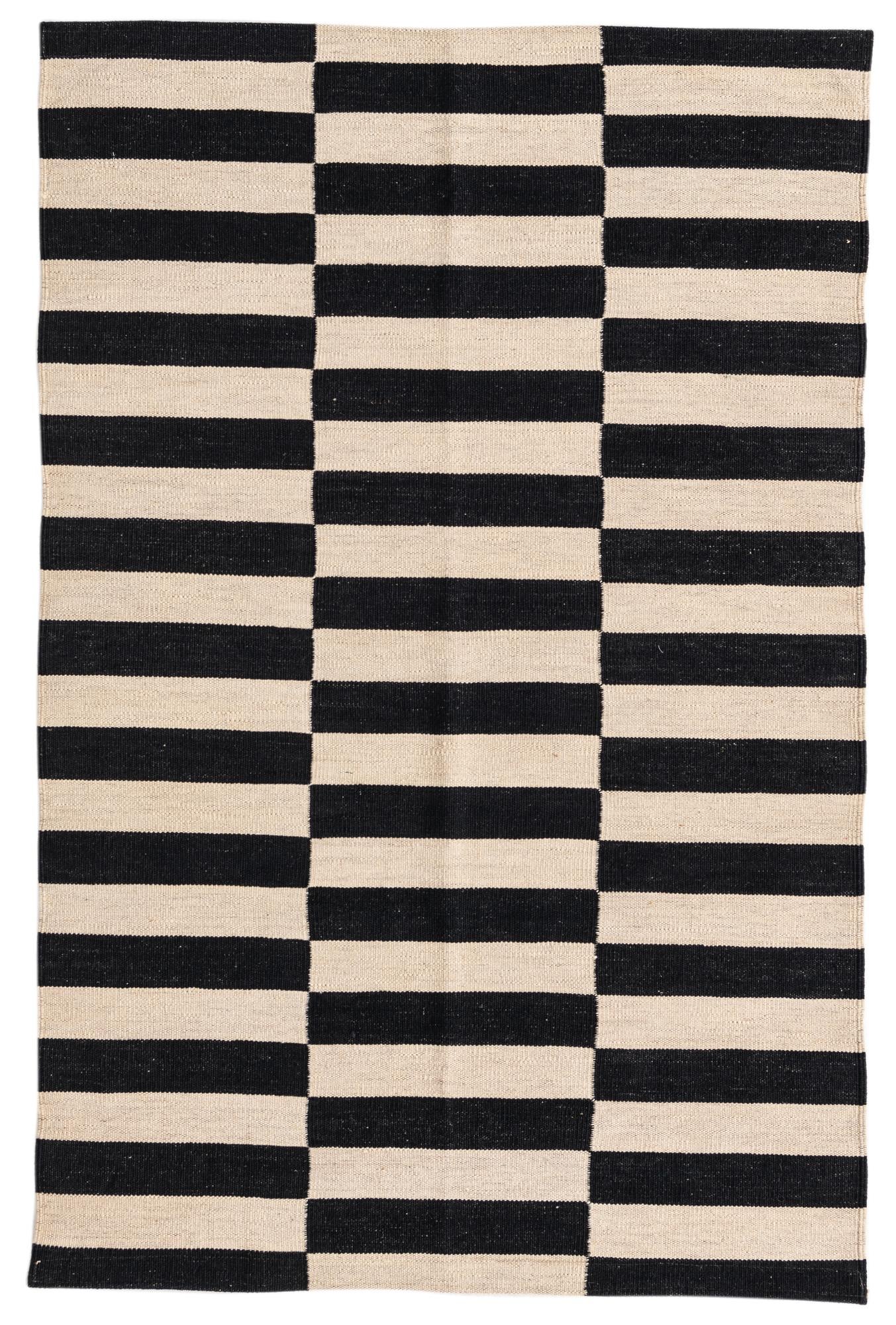3' 4 x 5' 1 Hand Woven Kilim Modern Wool Rug