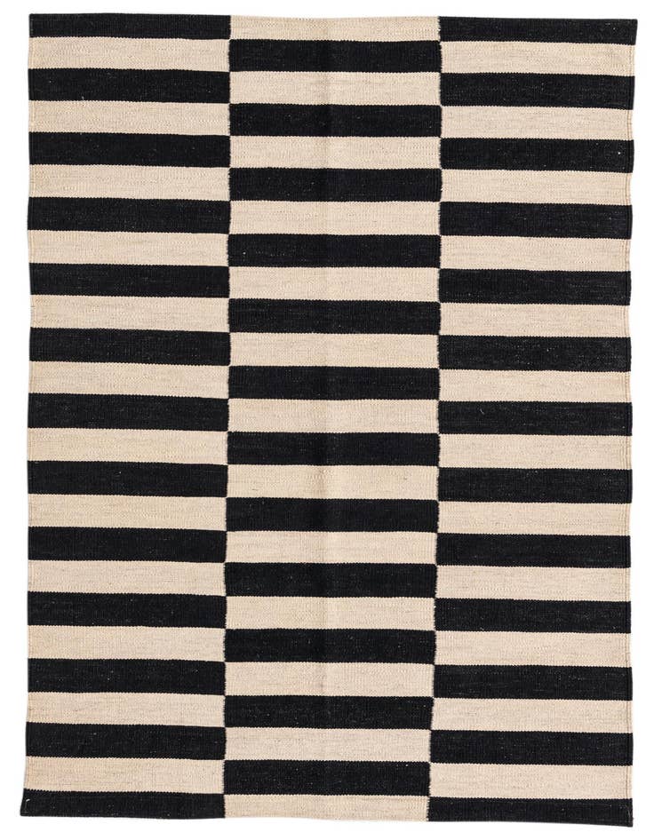 Detail image of 3' 4 x 5' 1 Hand Woven Kilim Modern Wool Rug