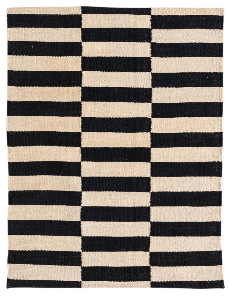 Detail image of 2' 9 x 3' 10 Hand Woven Kilim Modern Wool Rug