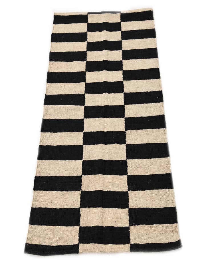 Detail image of 2' 8 x 3' 9  Hand Woven Kilim Modern Wool Rug