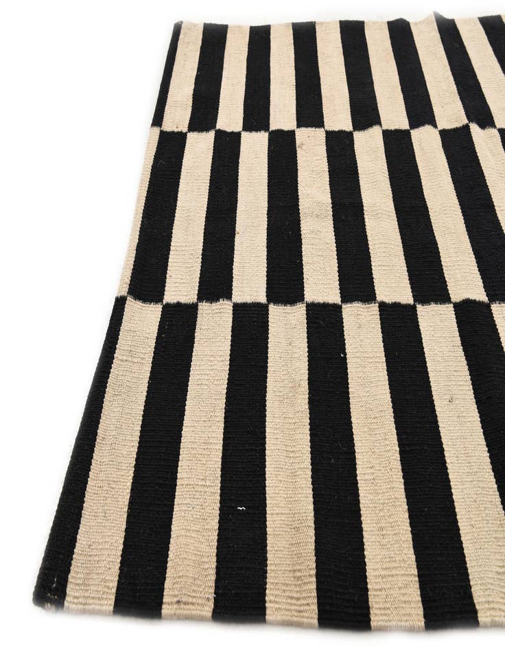 Detail image of 3' 4 x 4' 9  Hand Woven Kilim Modern Wool Rug