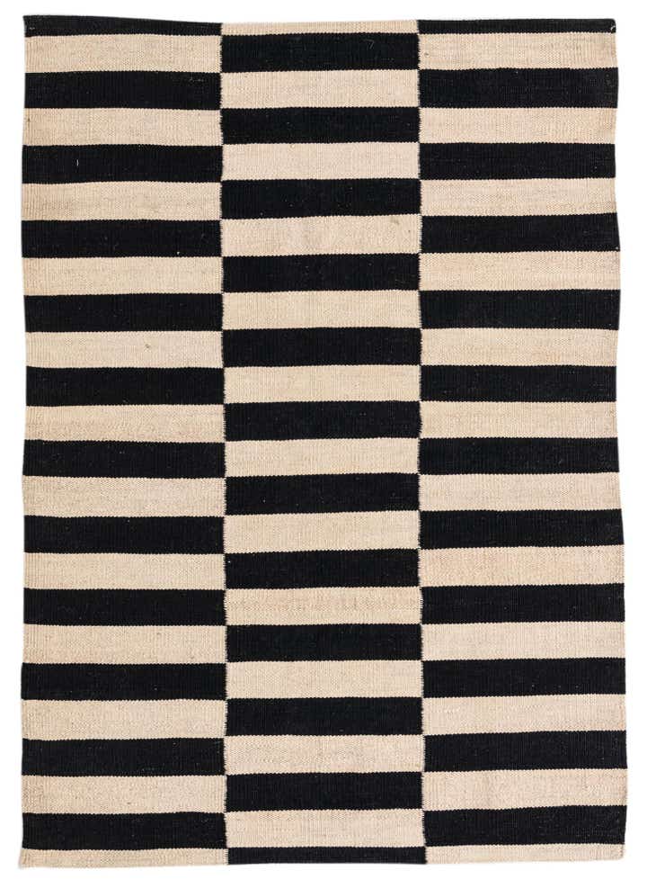 3' 4 x 4' 9 Hand Woven Kilim Modern Wool Rug