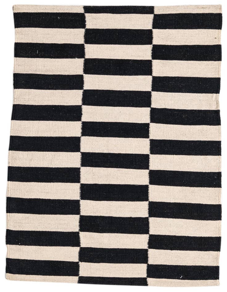 Detail image of 2' 6 x 3' 10 Hand Woven Kilim Modern Wool Rug