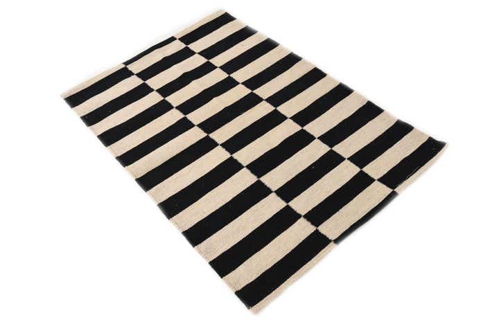 2' 8 x 3' 10 Hand Woven Kilim Modern Wool Rug
