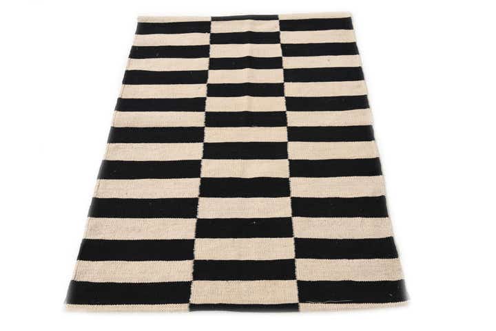2' 8 x 3' 10 Hand Woven Kilim Modern Wool Rug