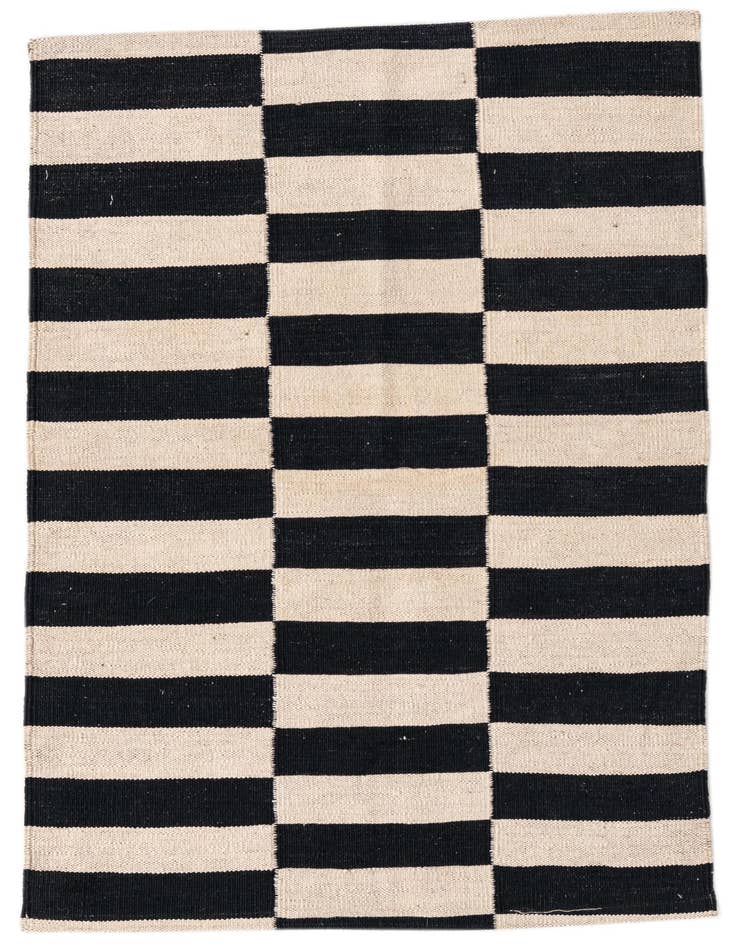 Detail image of 2' 8 x 3' 10 Hand Woven Kilim Modern Wool Rug