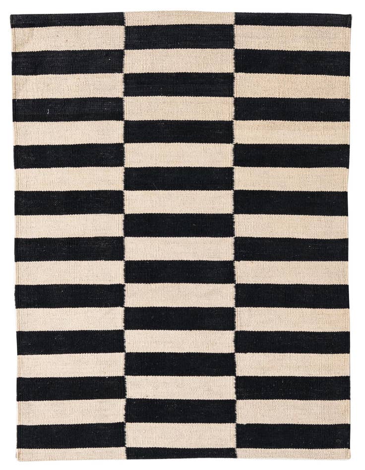 Detail image of 2' 9 x 3' 10 Hand Woven Kilim Modern Wool Rug