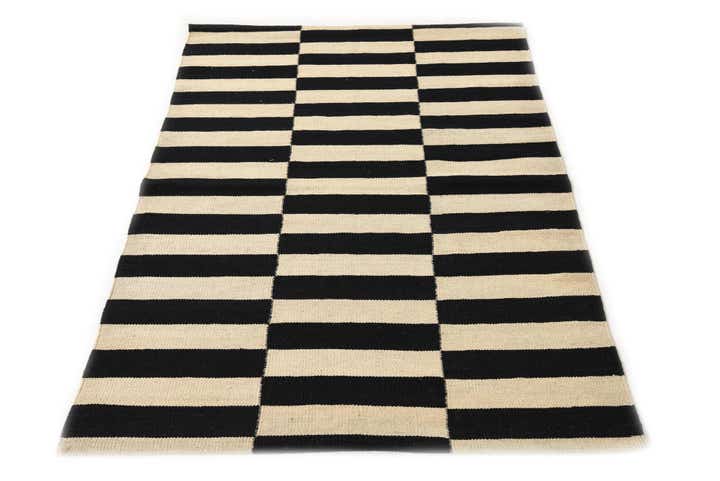 3' 5 x 4' 8 Hand Woven Kilim Modern Wool Rug