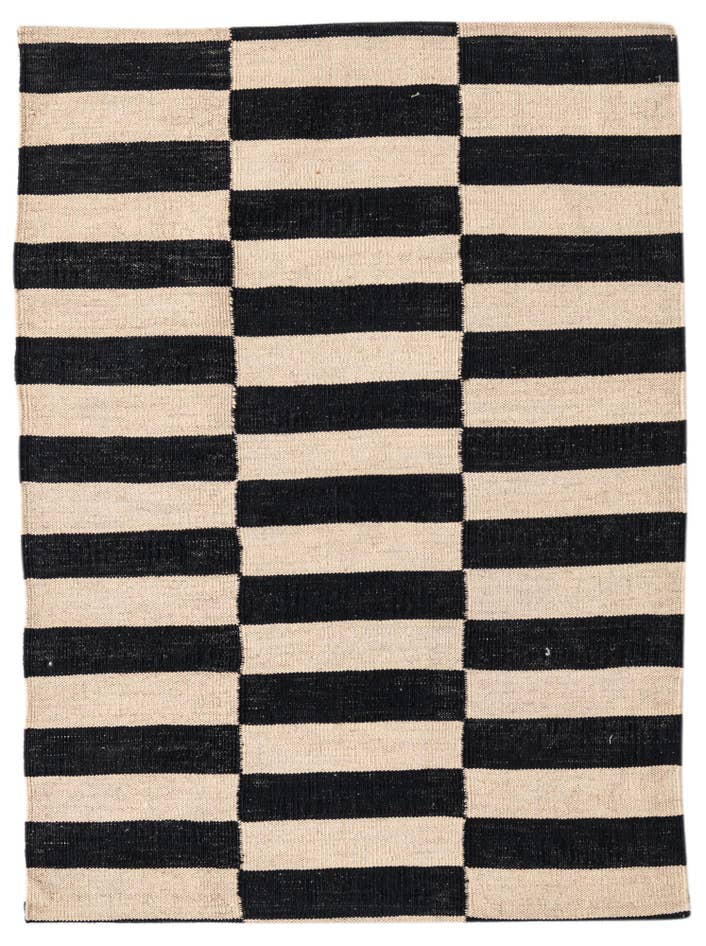 Detail image of 2' 9 x 3' 9 Hand Woven Kilim Modern Wool Rug