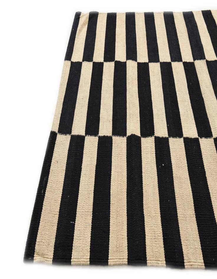 Detail image of 3' 4 x 4' 10  Hand Woven Kilim Modern Wool Rug