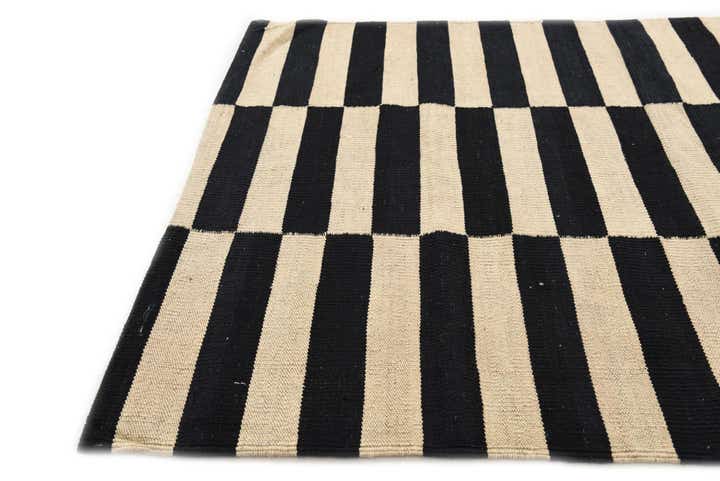 3' 4 x 4' 10 Hand Woven Kilim Modern Wool Rug
