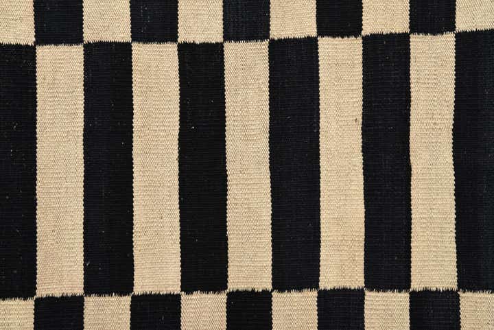 3' 4 x 4' 10 Hand Woven Kilim Modern Wool Rug