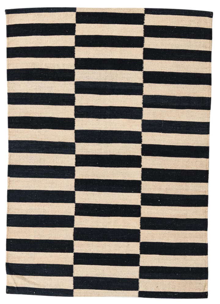 3' 4 x 4' 10 Hand Woven Kilim Modern Wool Rug