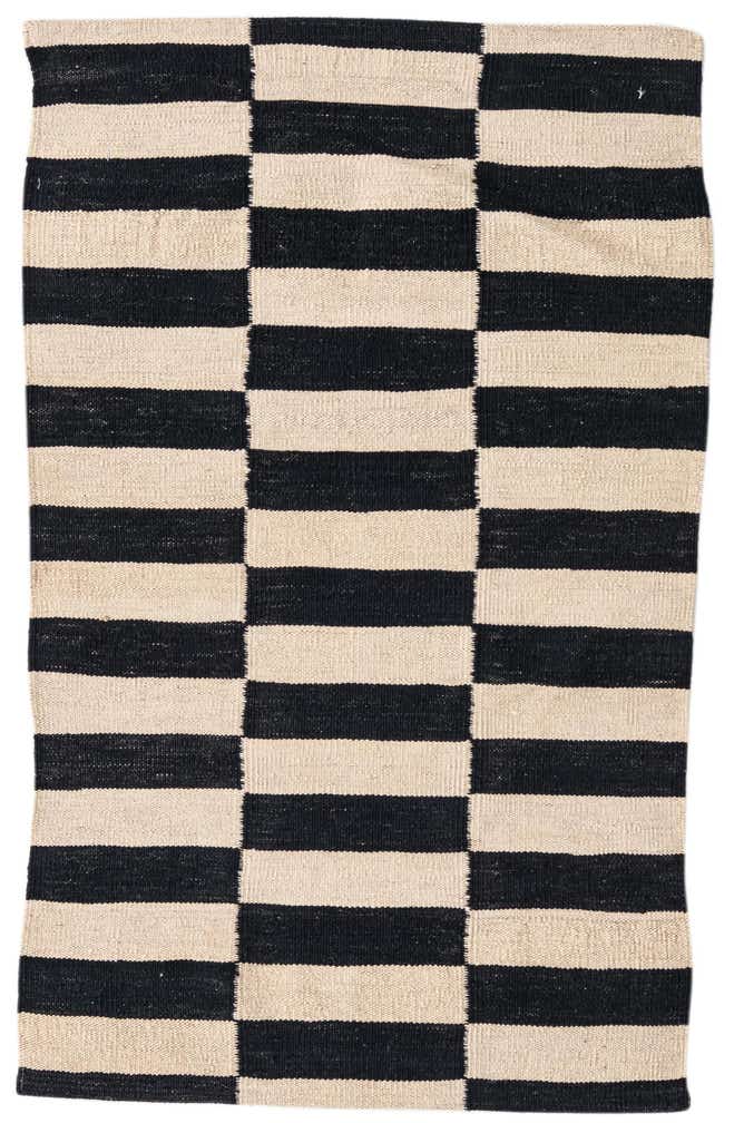 2' 6 x 4' Hand Woven Kilim Modern Wool Rug