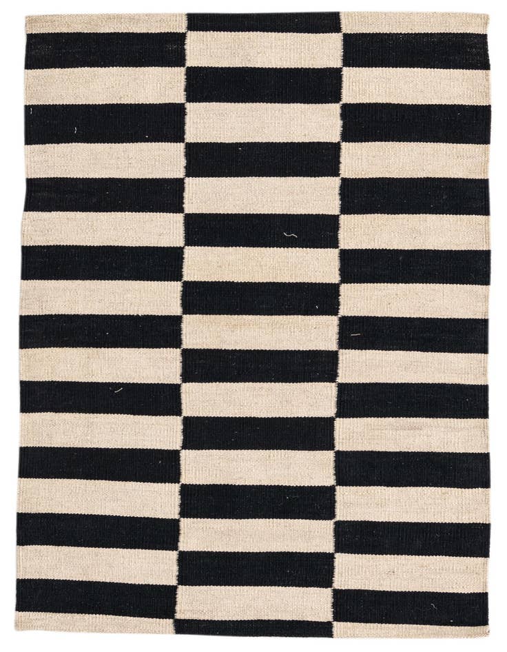 Detail image of 2' 7 x 4' Hand Woven Kilim Modern Wool Rug