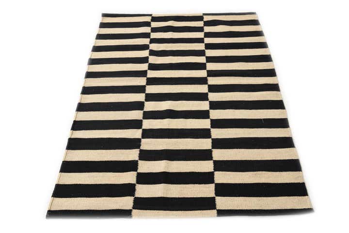 3' 2 x 4' 9 Hand Woven Kilim Modern Wool Rug