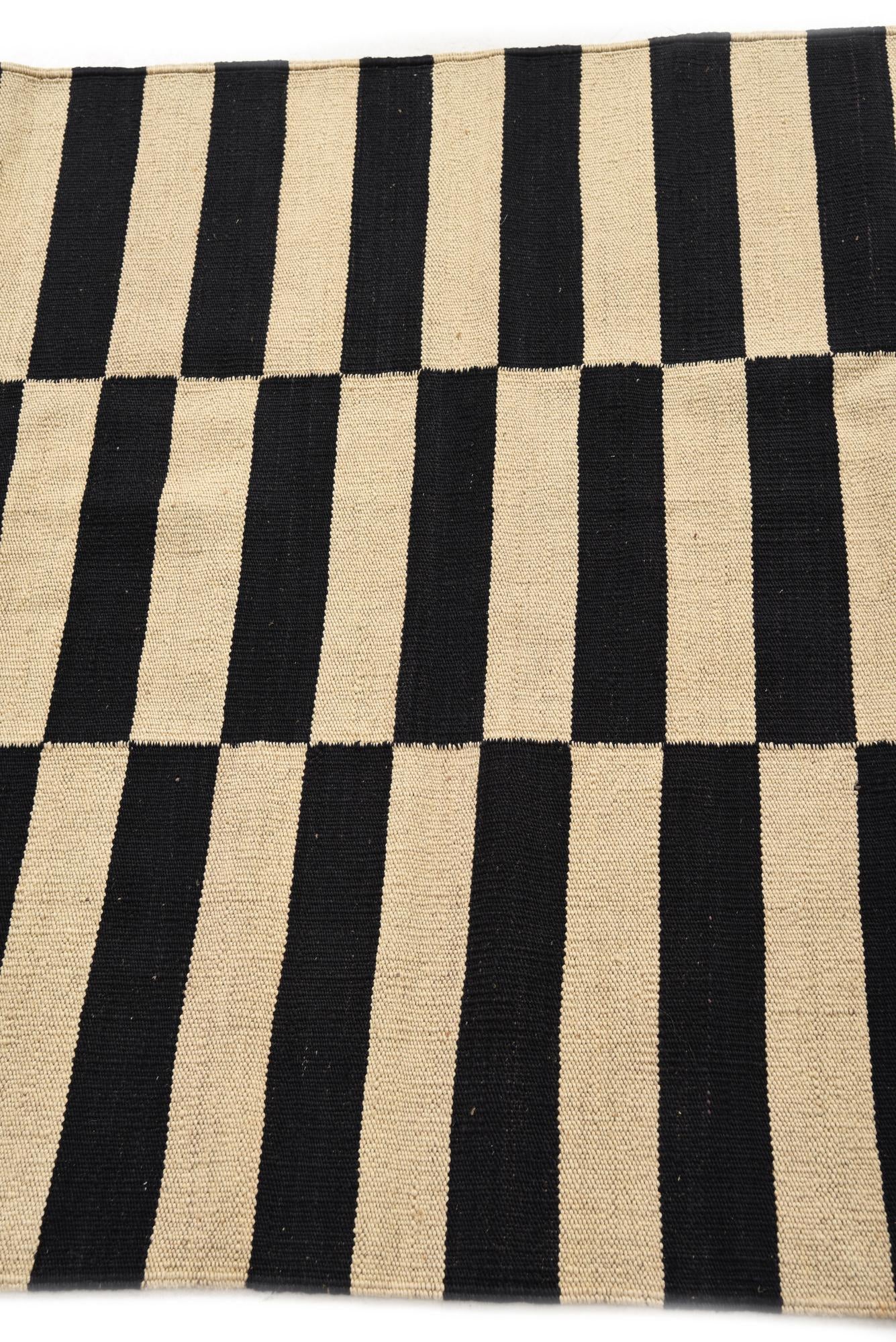 3' 2 x 4' 9 Hand Woven Kilim Modern Wool Rug