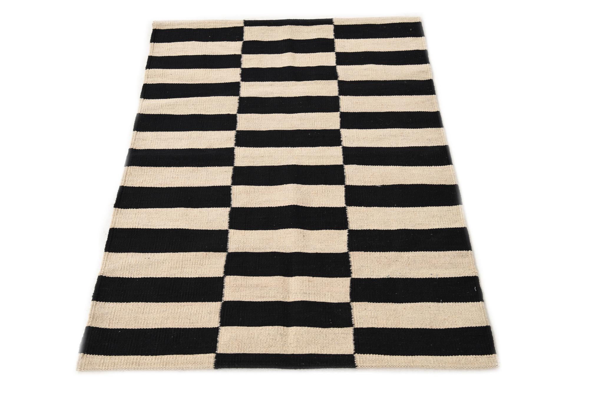 80cm x 115cm Tejido a mano Kilim Modern Alfombra Lana