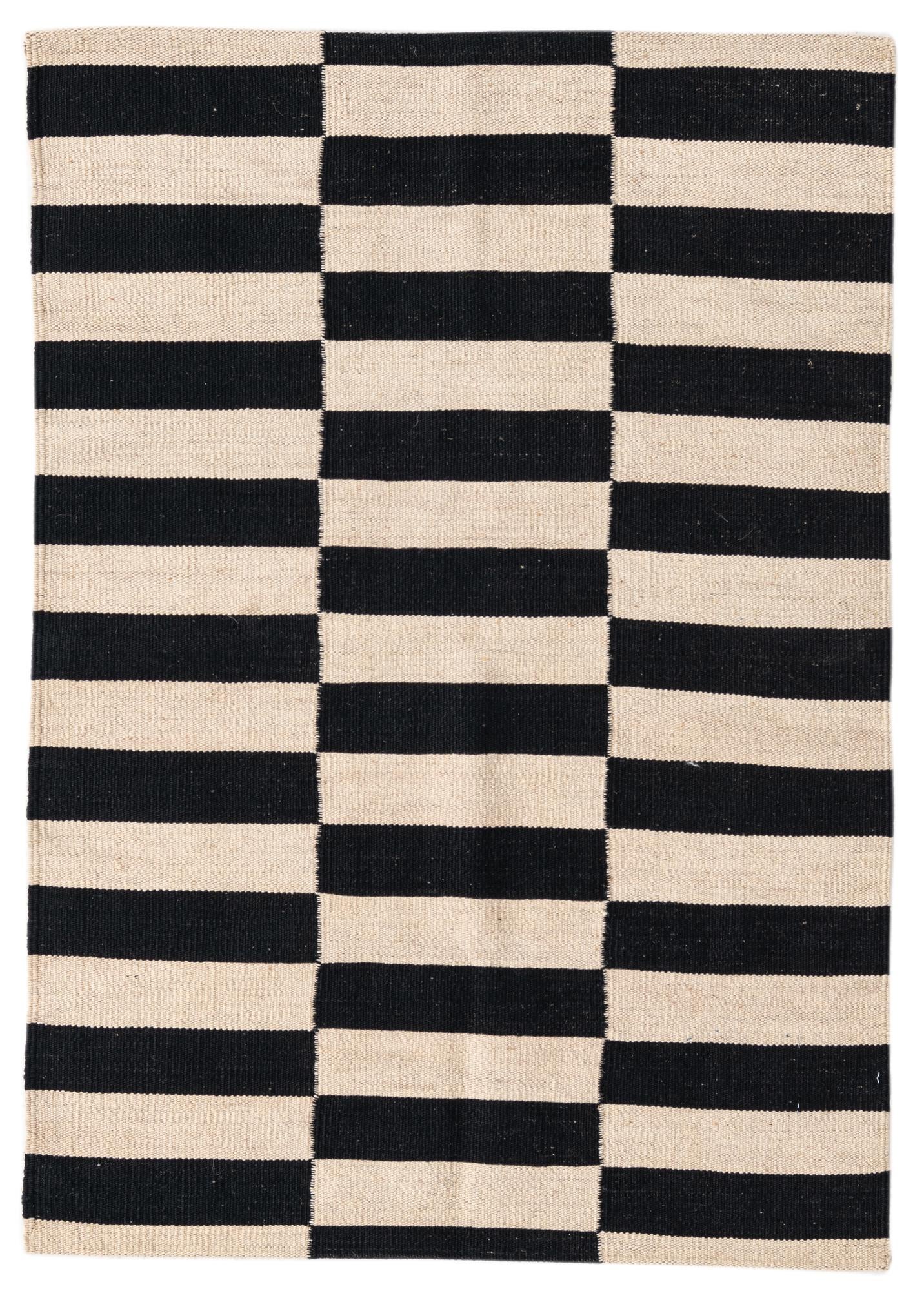 2' 8 x 3' 10 Hand Woven Kilim Modern Wool Rug