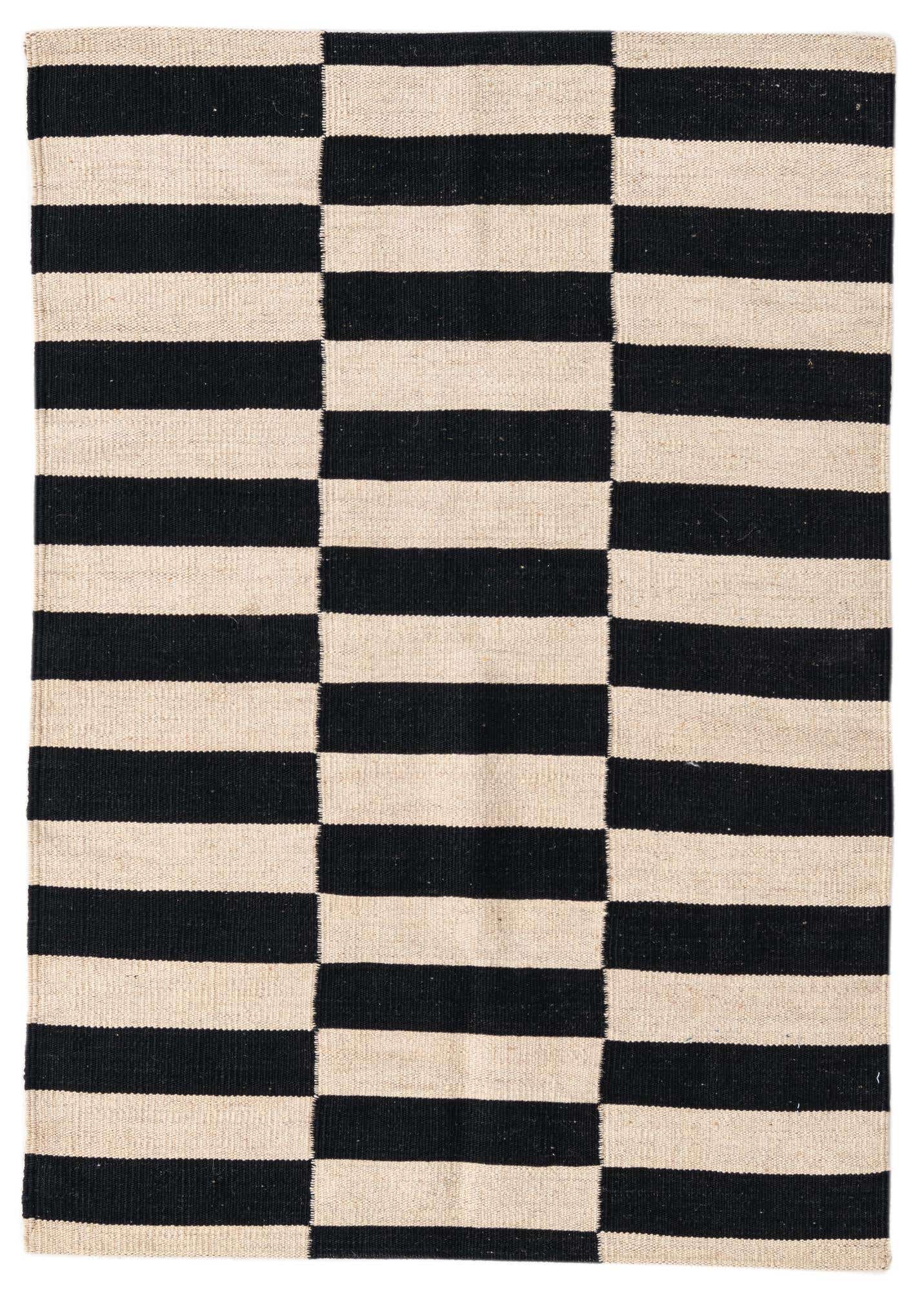 2' 8 x 3' 10 Hand Woven Kilim Modern Wool Rug