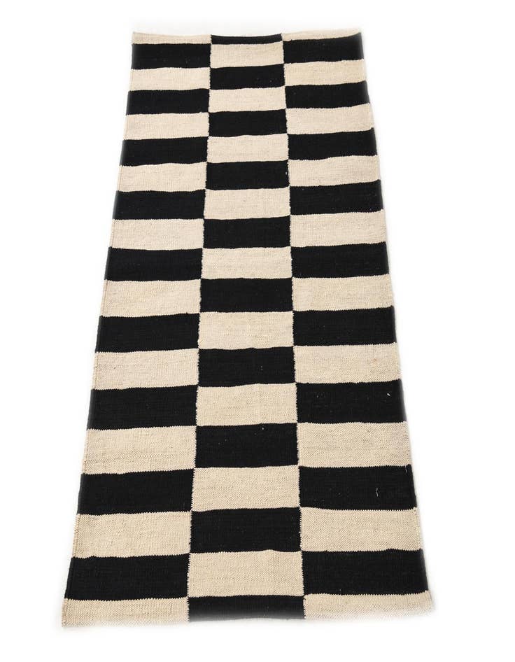 Detail image of 2' 8 x 3' 10  Hand Woven Kilim Modern Wool Rug