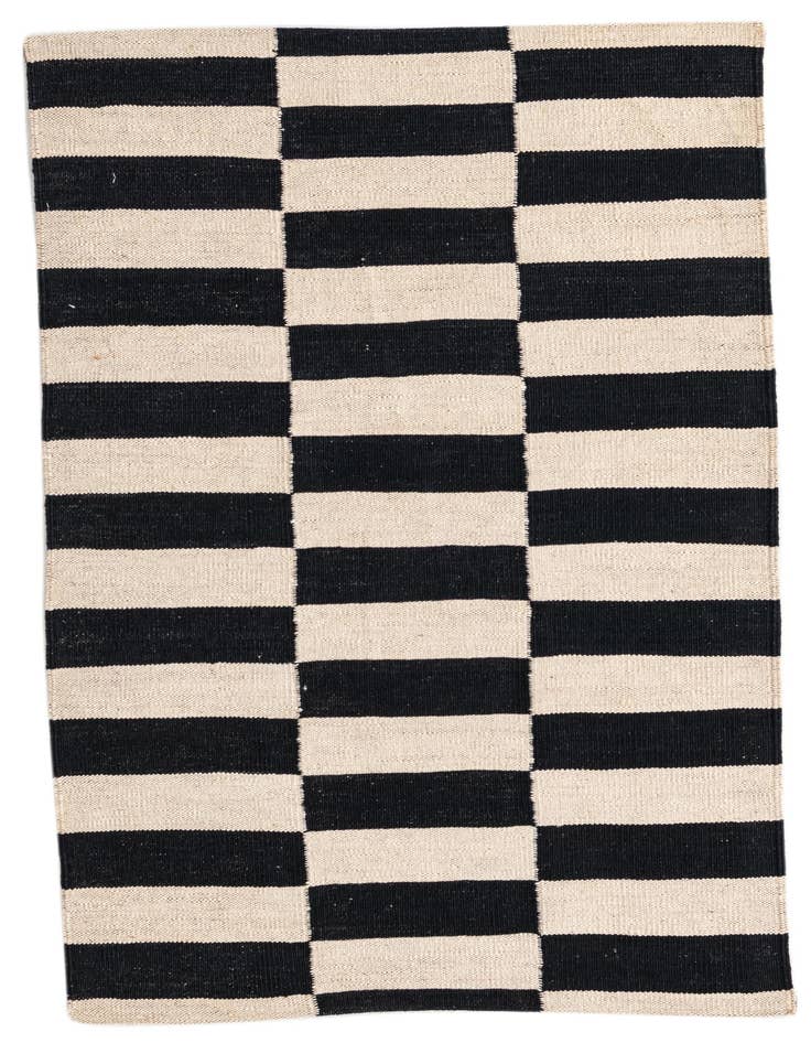 Detail image of 2' 8 x 3' 10 Hand Woven Kilim Modern Wool Rug