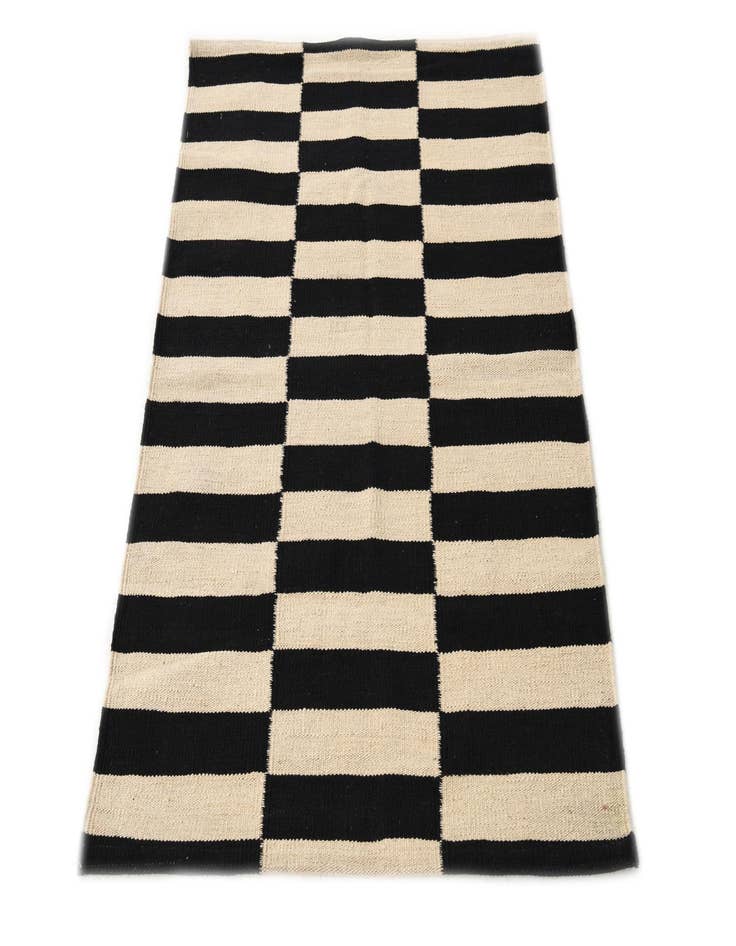 Detail image of 2' 9 x 3' 10  Hand Woven Kilim Modern Wool Rug