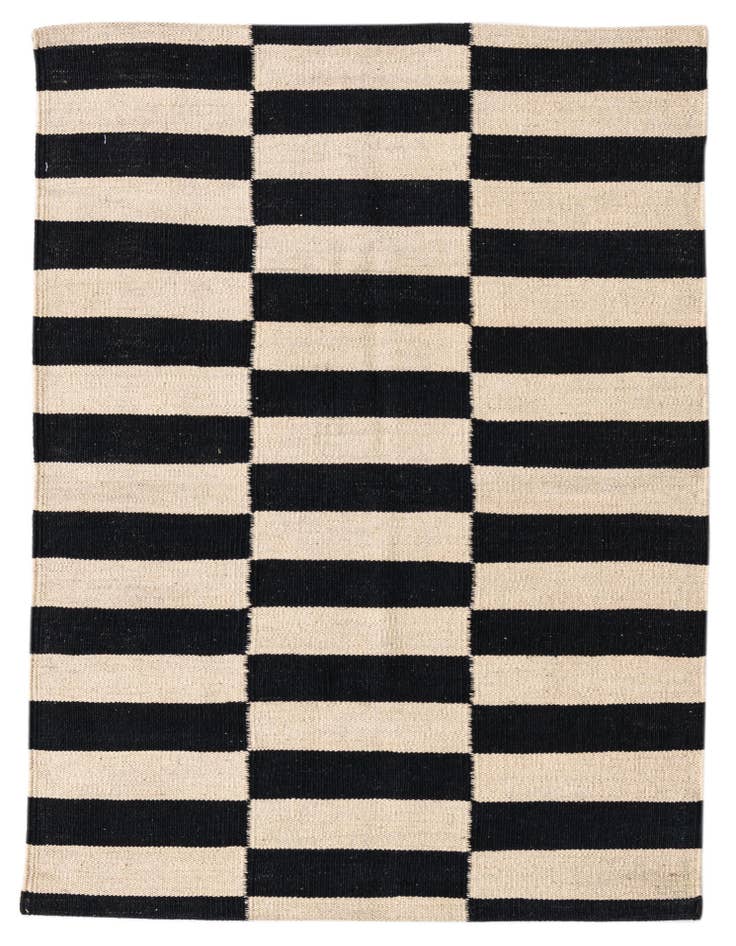 Detail image of 2' 9 x 3' 10 Hand Woven Kilim Modern Wool Rug