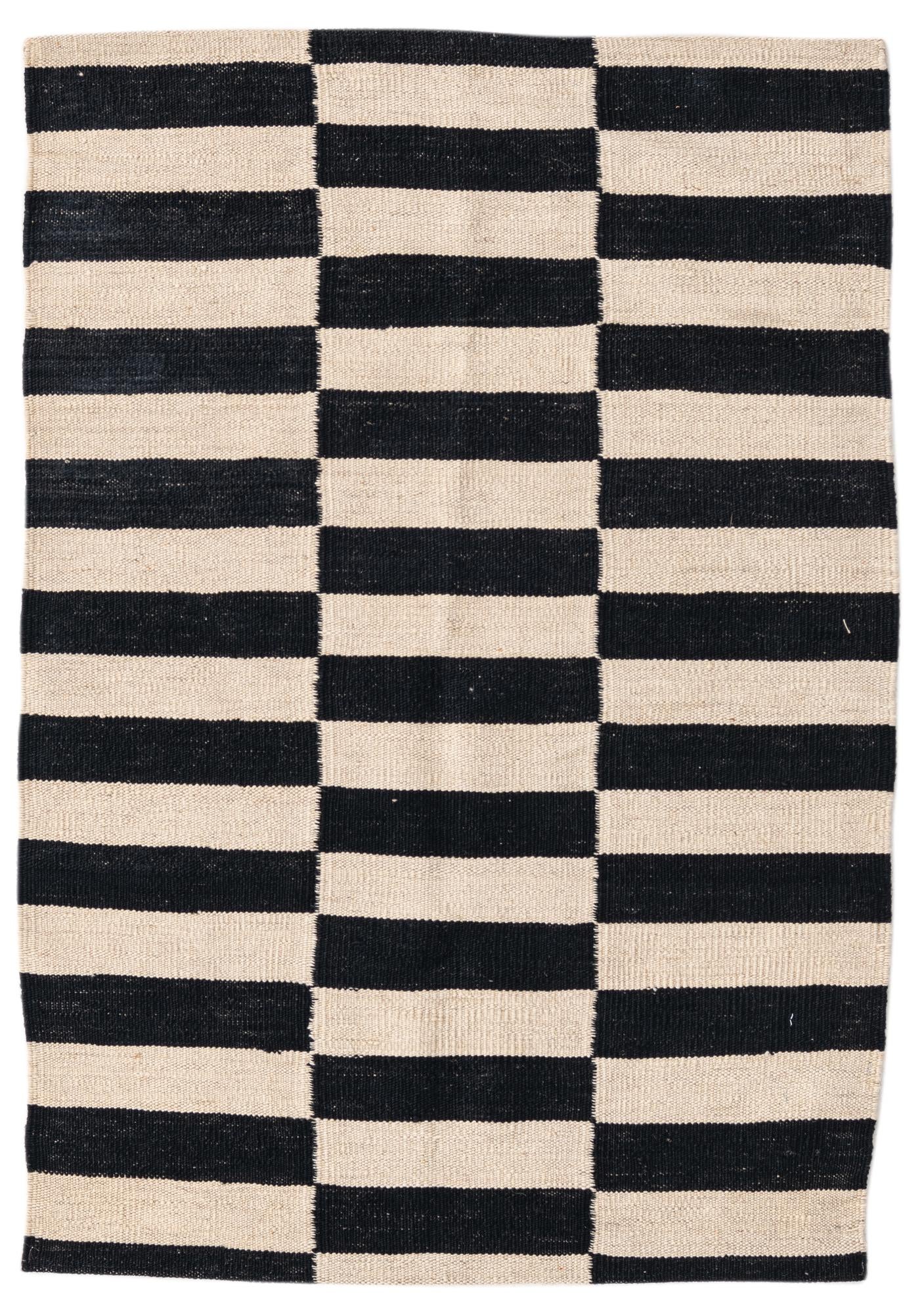 2' 8 x 3' 9 Hand Woven Kilim Modern Wool Rug
