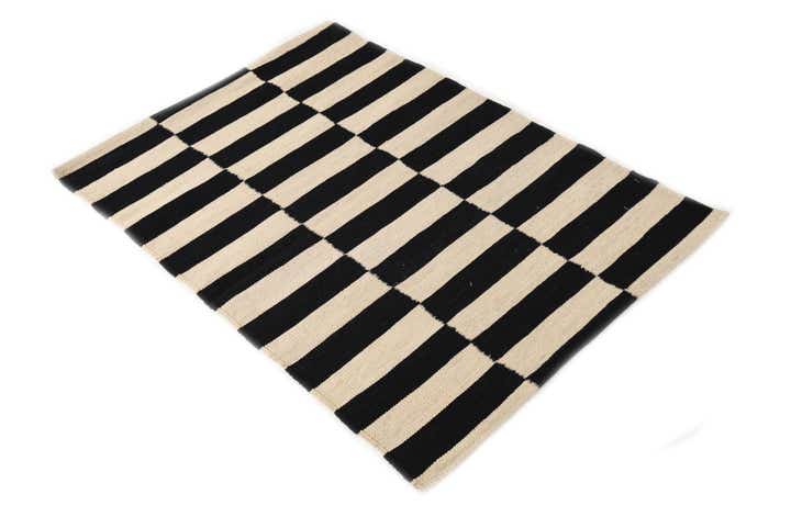 2' 8 x 3' 10 Hand Woven Kilim Modern Wool Rug