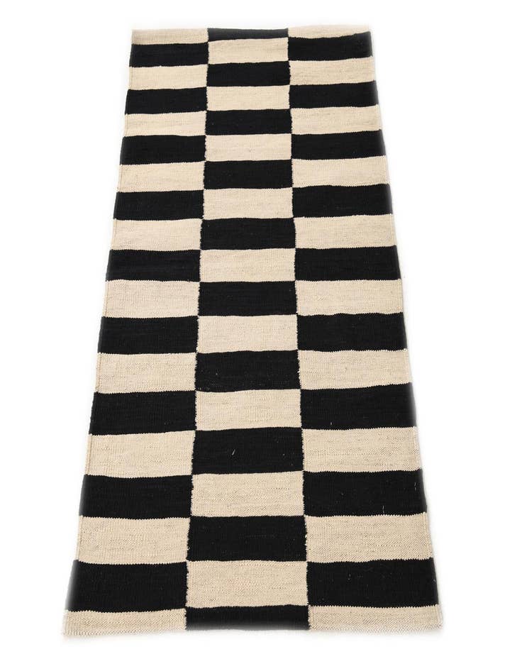 Detail image of 2' 8 x 3' 10  Hand Woven Kilim Modern Wool Rug