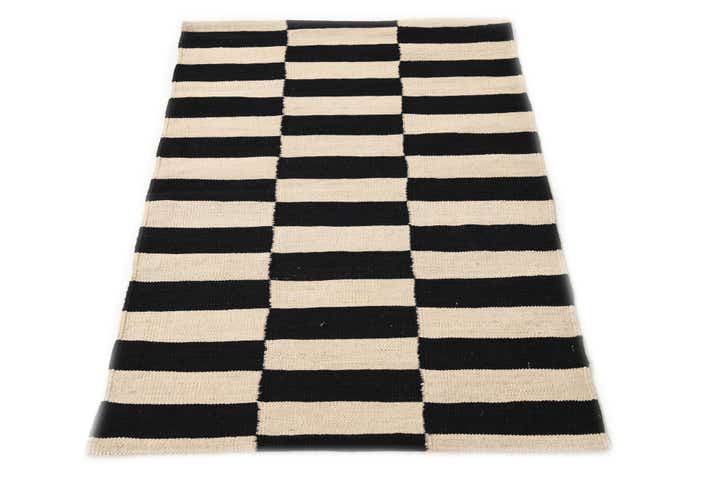 2' 8 x 3' 10 Hand Woven Kilim Modern Wool Rug