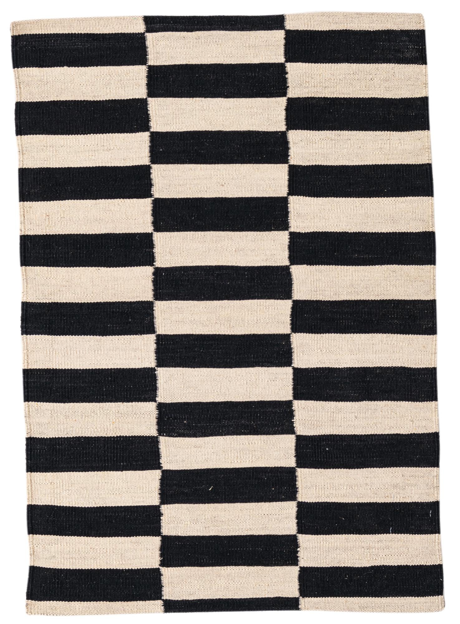 2' 8 x 3' 10 Hand Woven Kilim Modern Wool Rug