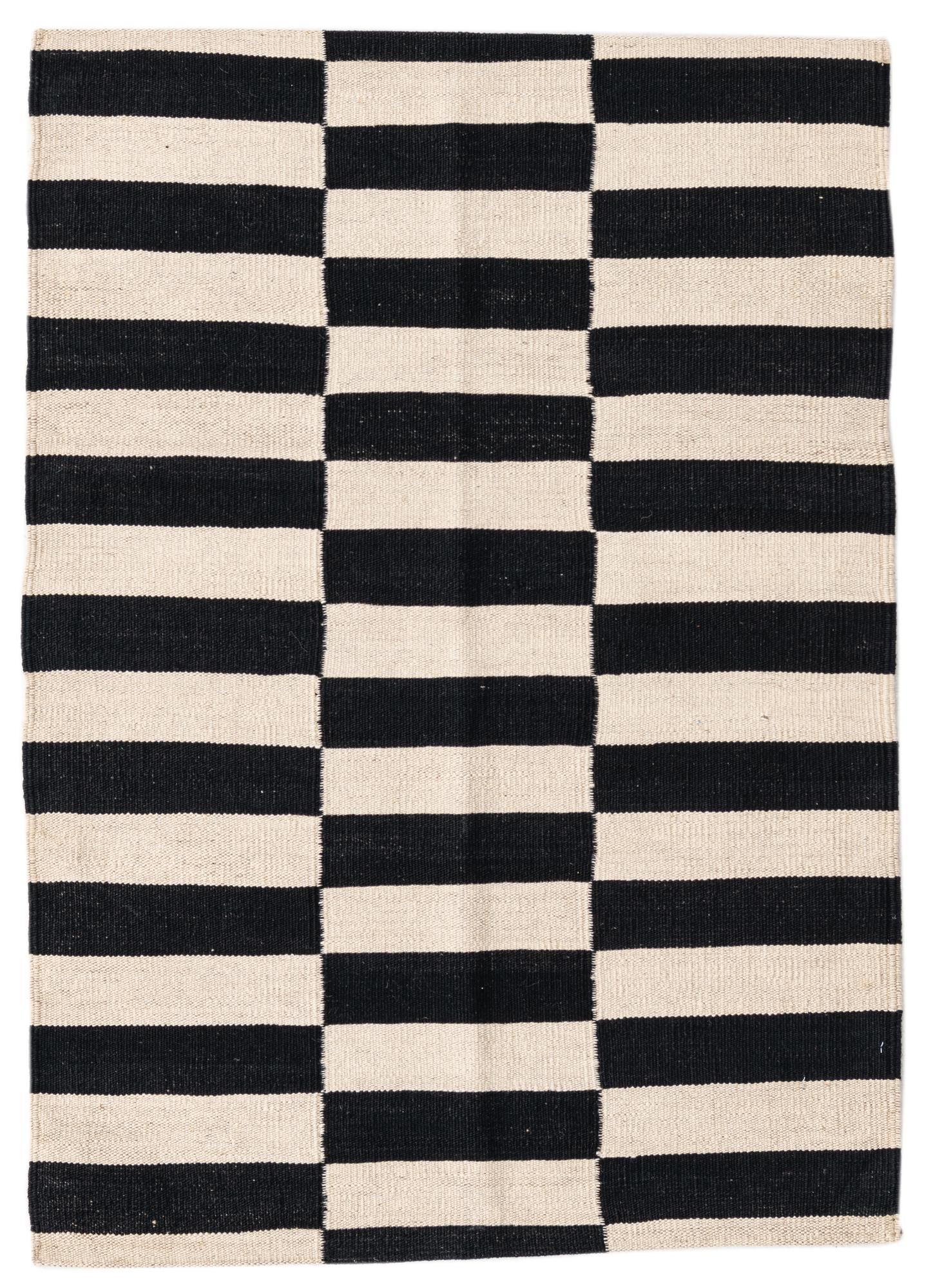 2' 8 x 3' 9 Hand Woven Kilim Modern Wool Rug