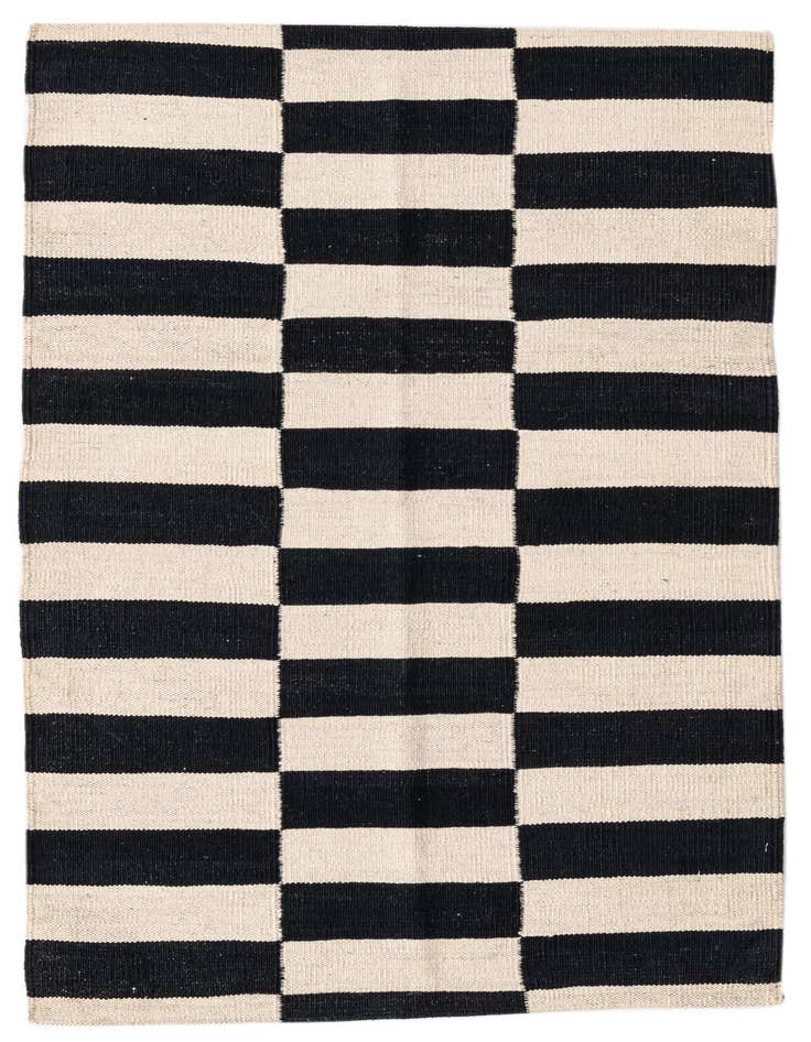 Detail image of 2' 8 x 3' 9 Hand Woven Kilim Modern Wool Rug