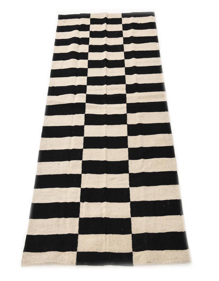 Detail image of 3' 3 x 5'  Hand Woven Kilim Modern Wool Rug