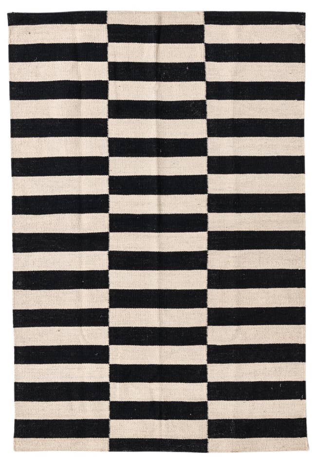 Detail image of 3' 3 x 5' Hand Woven Kilim Modern Wool Rug