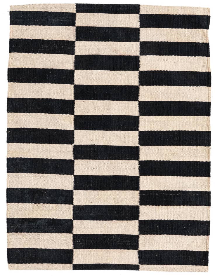 Detail image of 2' 9 x 3' 10 Hand Woven Kilim Modern Wool Rug