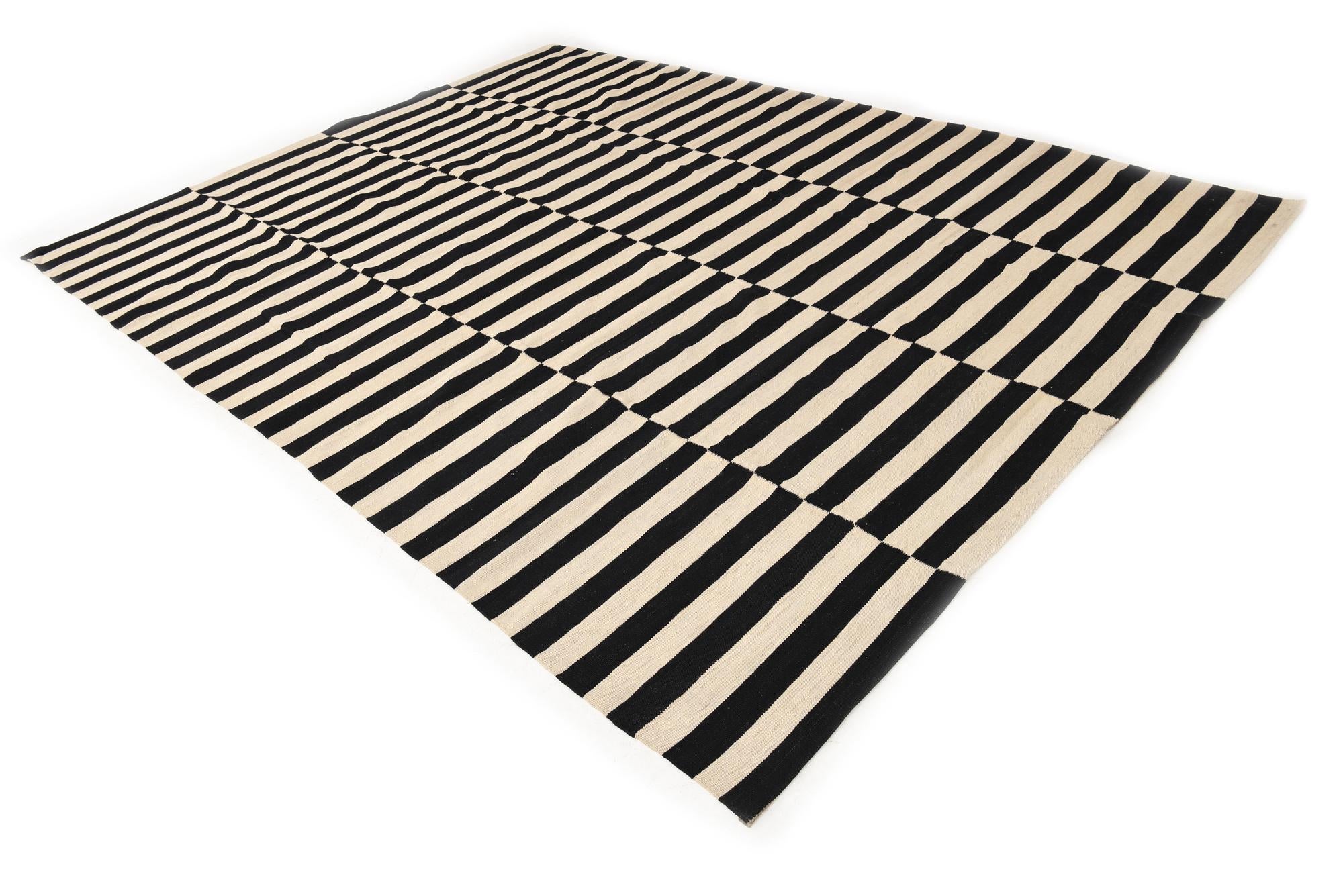 8' 3 x 11' 3 Hand Woven Kilim Modern Wool Rug