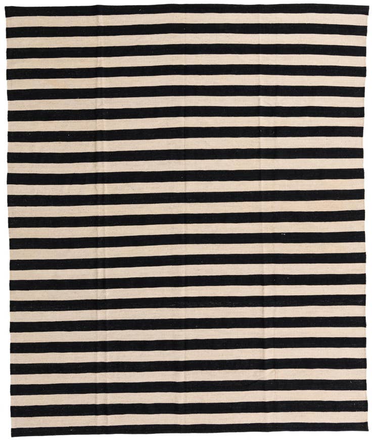Detail image of 8' 2 x 9' 10 Hand Woven Kilim Modern Wool Rug
