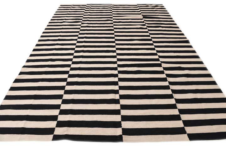 8' 1 x 10' 9 Hand Woven Kilim Modern Wool Rug