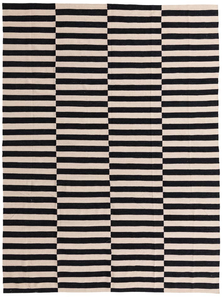 Detail image of 8' 1 x 10' 9 Hand Woven Kilim Modern Wool Rug