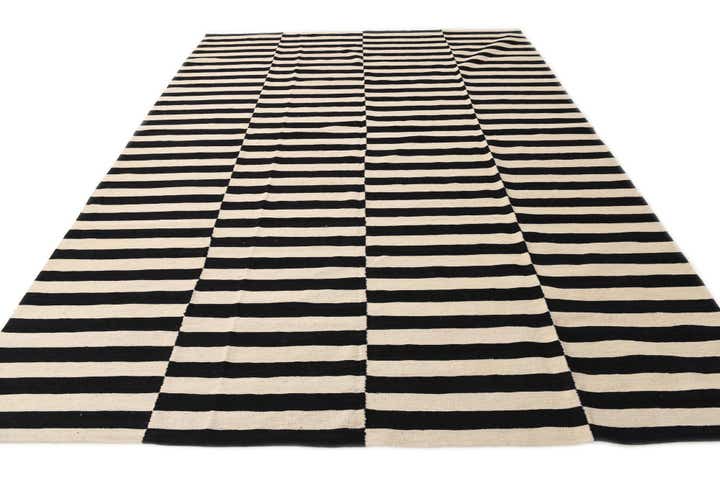 8' 5 x 11' 5 Hand Woven Kilim Modern Wool Rug
